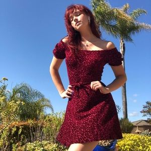 Vtg 90’s Velvet Babydoll Mini Dress